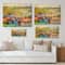 Designart - Abstract Art Multicolored Bright Texture I - Modern Print on Natural Pine Wood